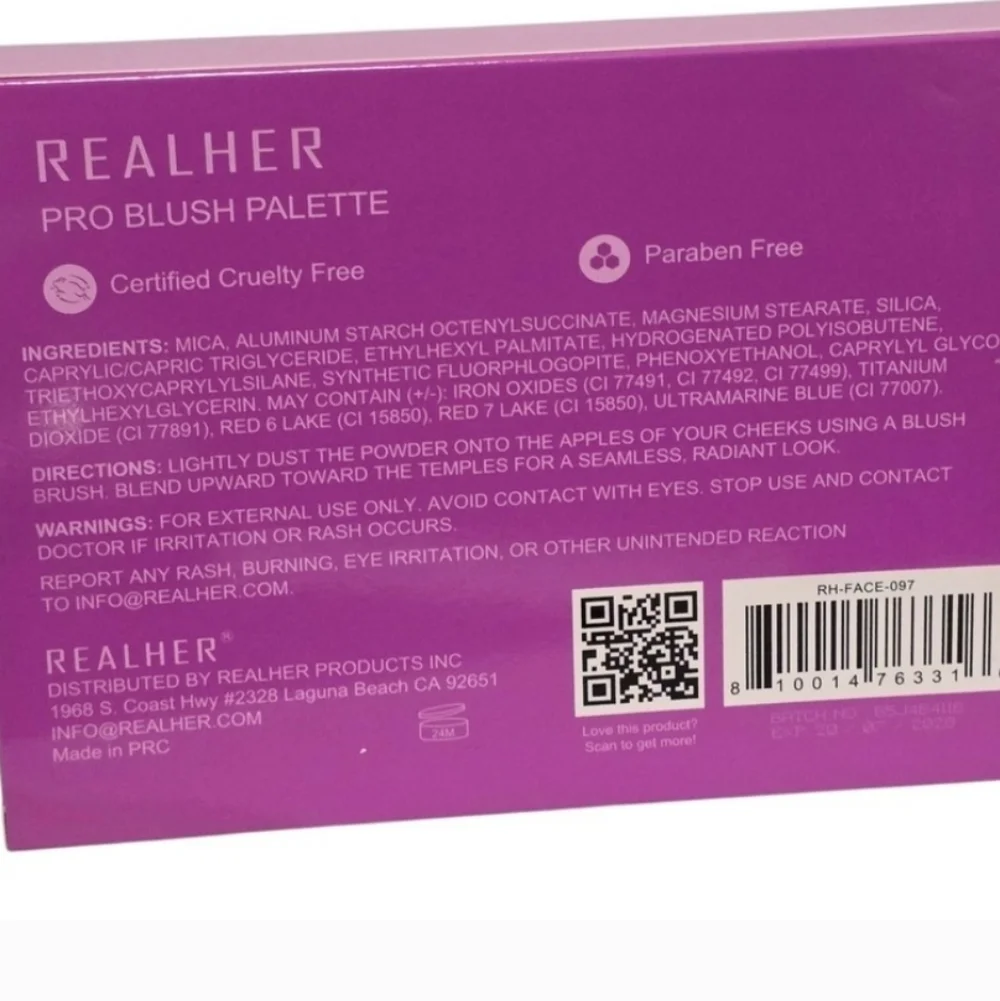 NIB RealHer You Are Brilliant Pro Blush Palette Sealed